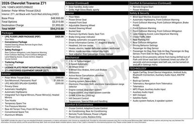 2026 Chevrolet Traverse Z71