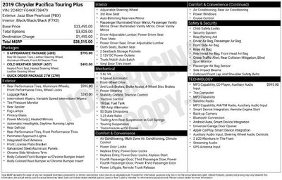 2019 Chrysler Pacifica Touring Plus