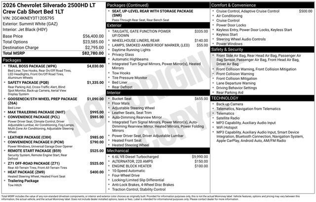 2026 Chevrolet Silverado 2500 HD LT