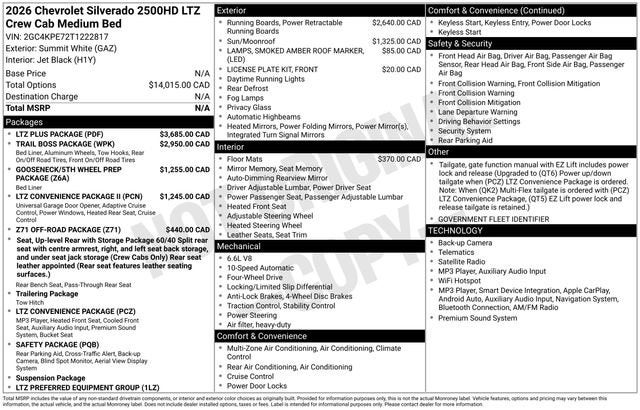 2026 Chevrolet Silverado 2500 HD LTZ