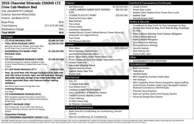 2026 Chevrolet Silverado 2500 HD LTZ