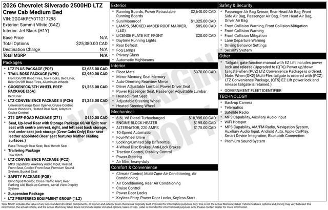 2026 Chevrolet Silverado 2500 HD LTZ