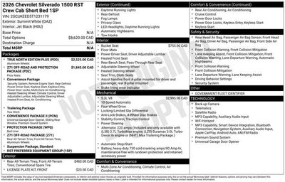 2026 Chevrolet Silverado 1500 RST