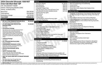 2026 Chevrolet Silverado 1500 RST