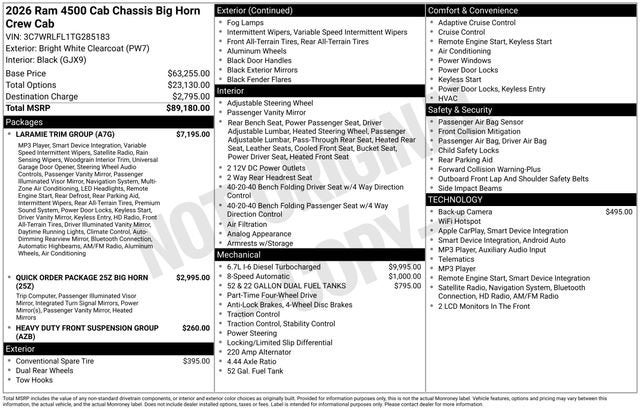 2026 RAM 4500 Chassis Cab Big Horn