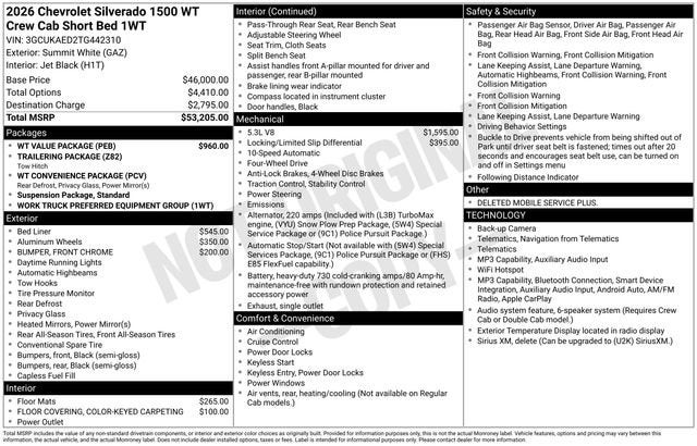 2026 Chevrolet Silverado 1500 WT