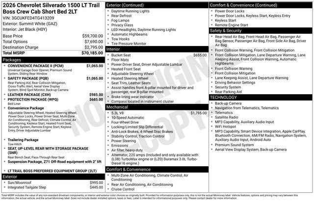 2026 Chevrolet Silverado 1500 LT Trail Boss
