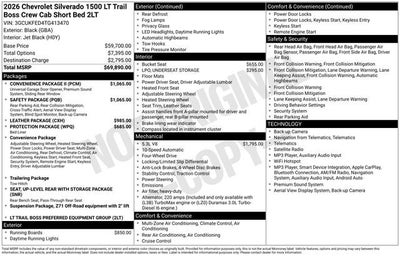2026 Chevrolet Silverado 1500 LT Trail Boss