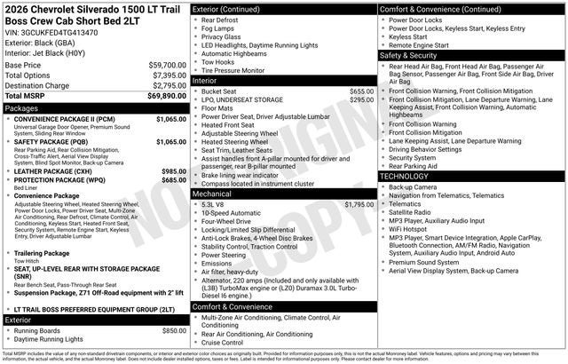 2026 Chevrolet Silverado 1500 LT Trail Boss