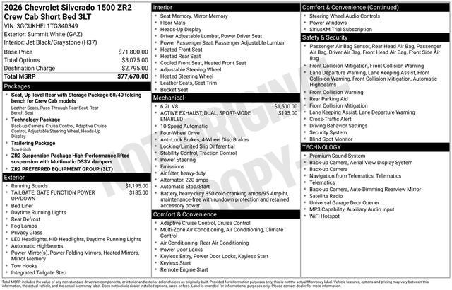 2026 Chevrolet Silverado 1500 ZR2