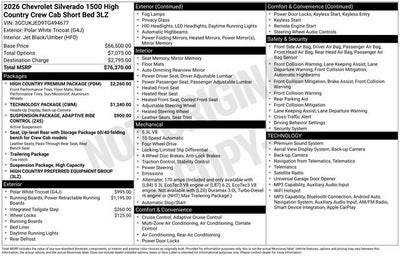 2026 Chevrolet Silverado 1500 High Country