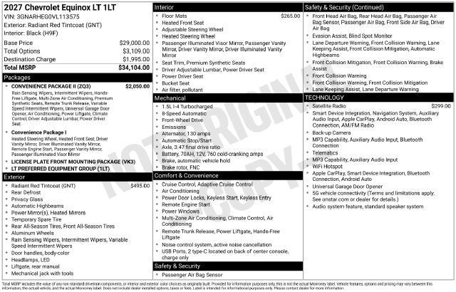 2027 Chevrolet Equinox LT