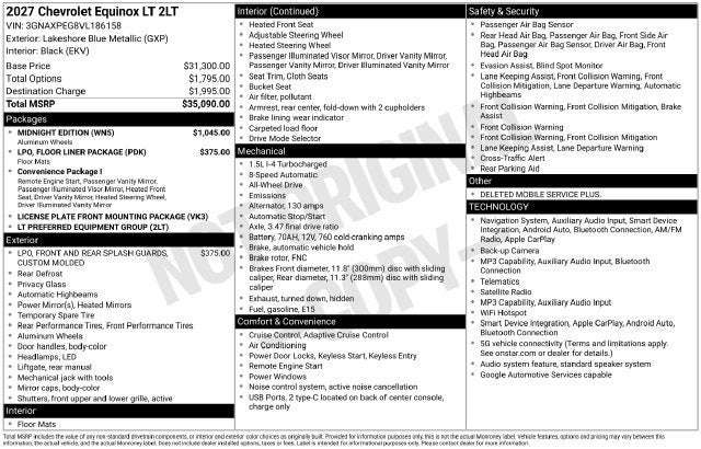 2027 Chevrolet Equinox LT