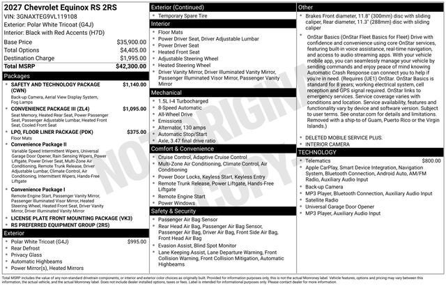 2027 Chevrolet Equinox RS