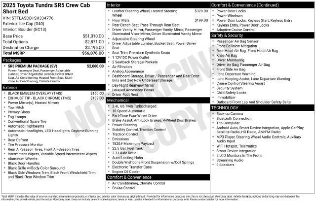 2025 Toyota Tundra 4WD SR