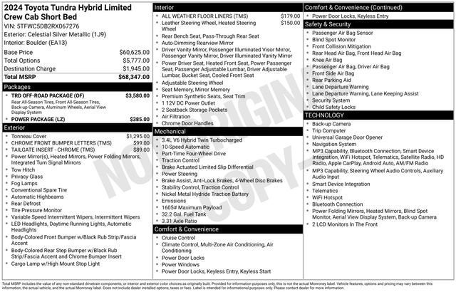 2024 Toyota Tundra 4WD Limited Hybrid