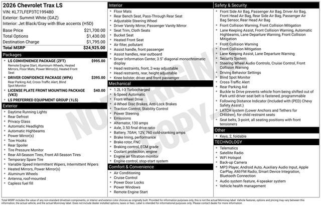 2026 Chevrolet Trax LS