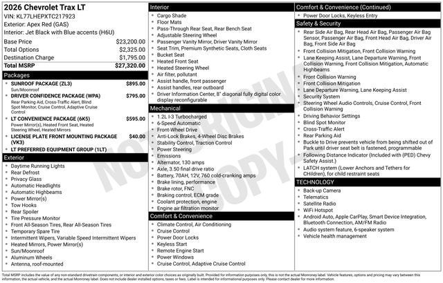 2026 Chevrolet Trax LT