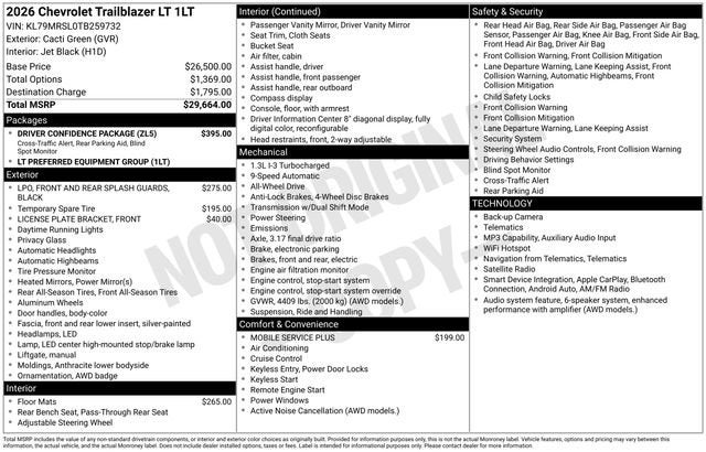 2026 Chevrolet Trailblazer LT