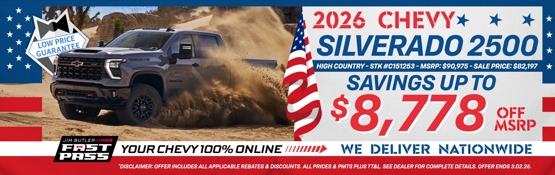 2026 Chevy Silverado 2500 - Savings Up To $8,778 Off MSRP