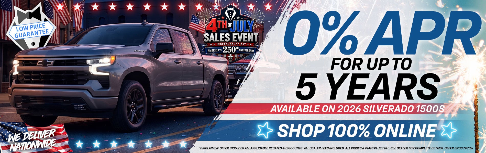 Get 0% APR For Up To 5 Years On 2026 Chevy Silverado 1500s