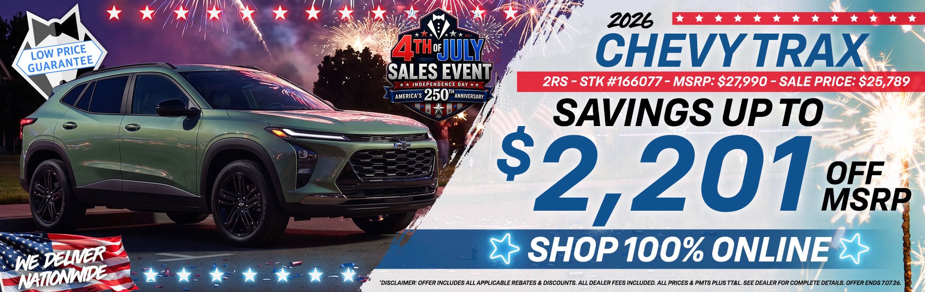 2026 Chevy Trax - Savings Up To $2,201 Off MSRP