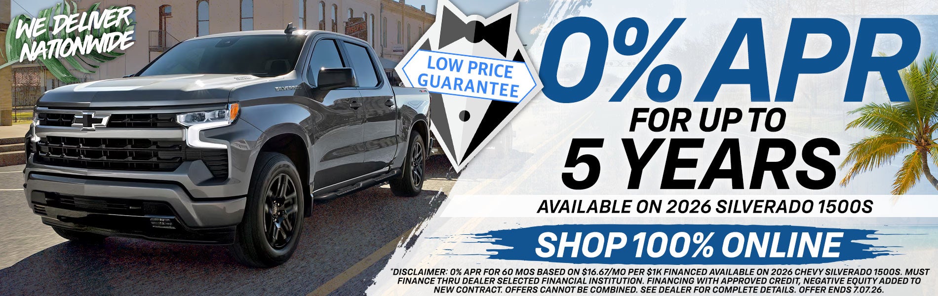 Get 0% APR For Up To 5 Years On 2026 Chevy Silverado 1500s
