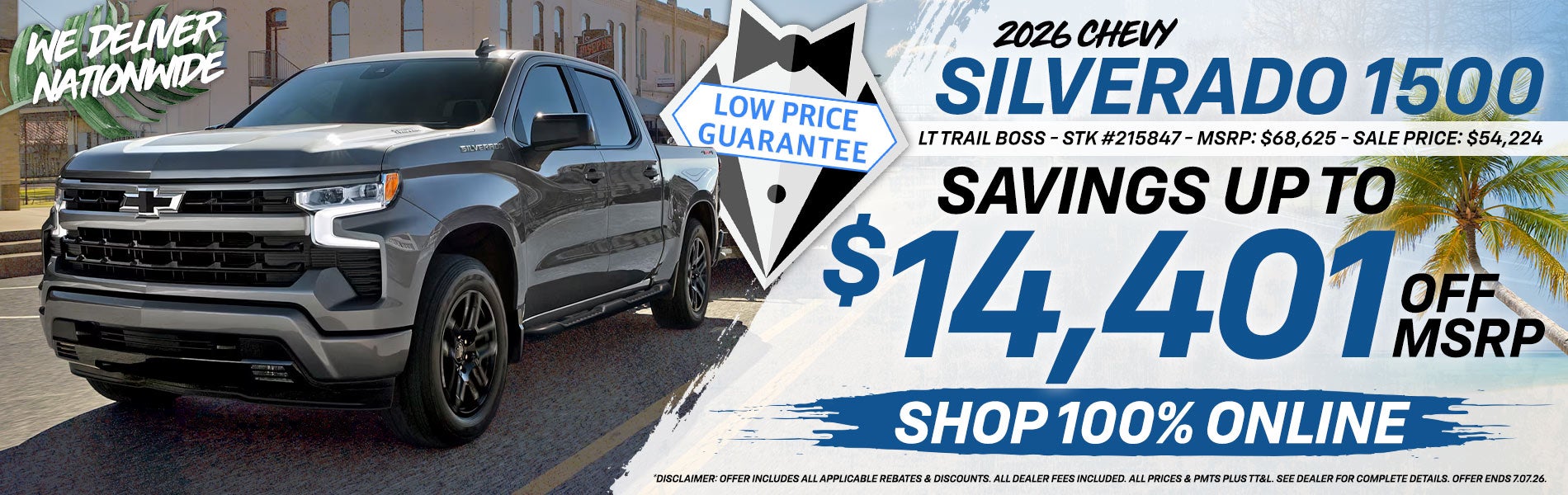 2026 Chevy Silverado 1500 - Savings Up To $14,401 Off MSRP
