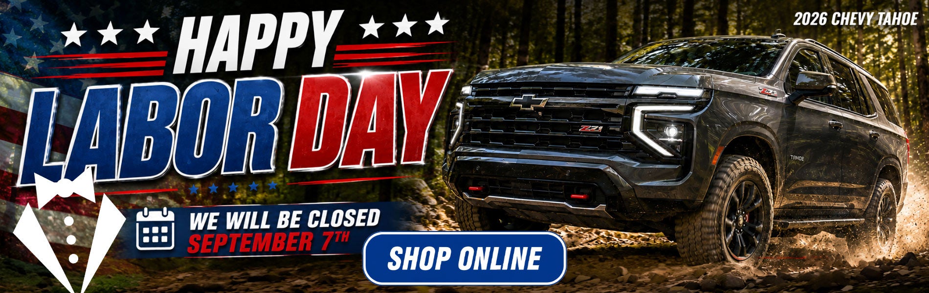 Happy Labor Day! We're Closed On 9/2!