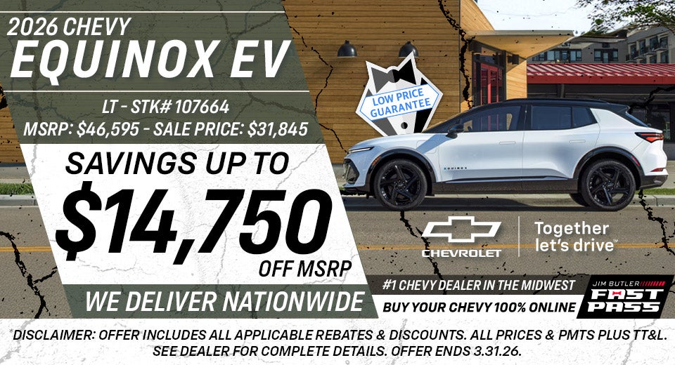 2026 Chevy Equinox EV LT - Savings Up To $14,750 Off MSRP